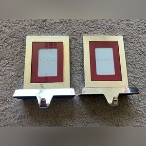 Pottery Barn Christmas picture frame stocking holders 🎄♥️🩶